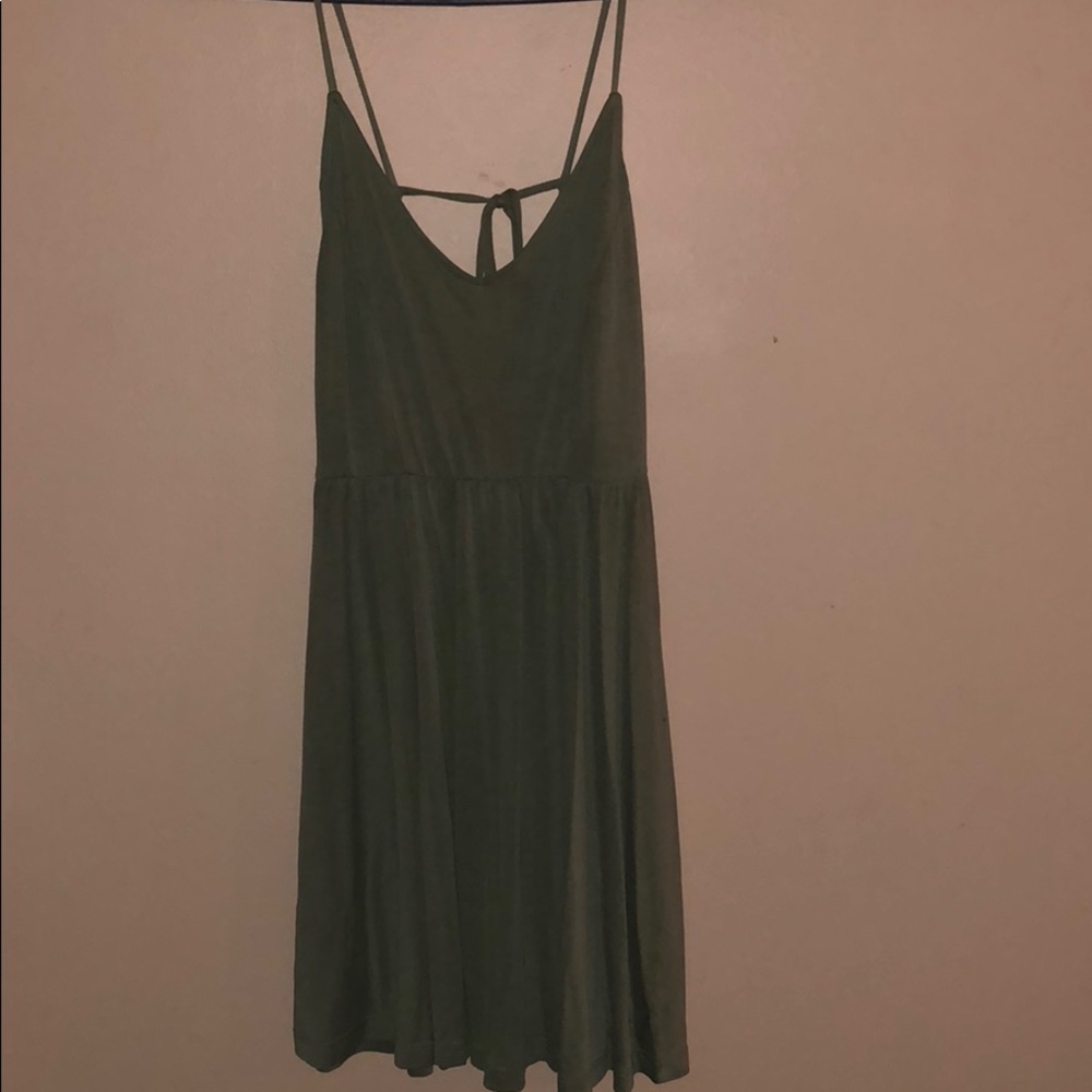 Green flowy dress